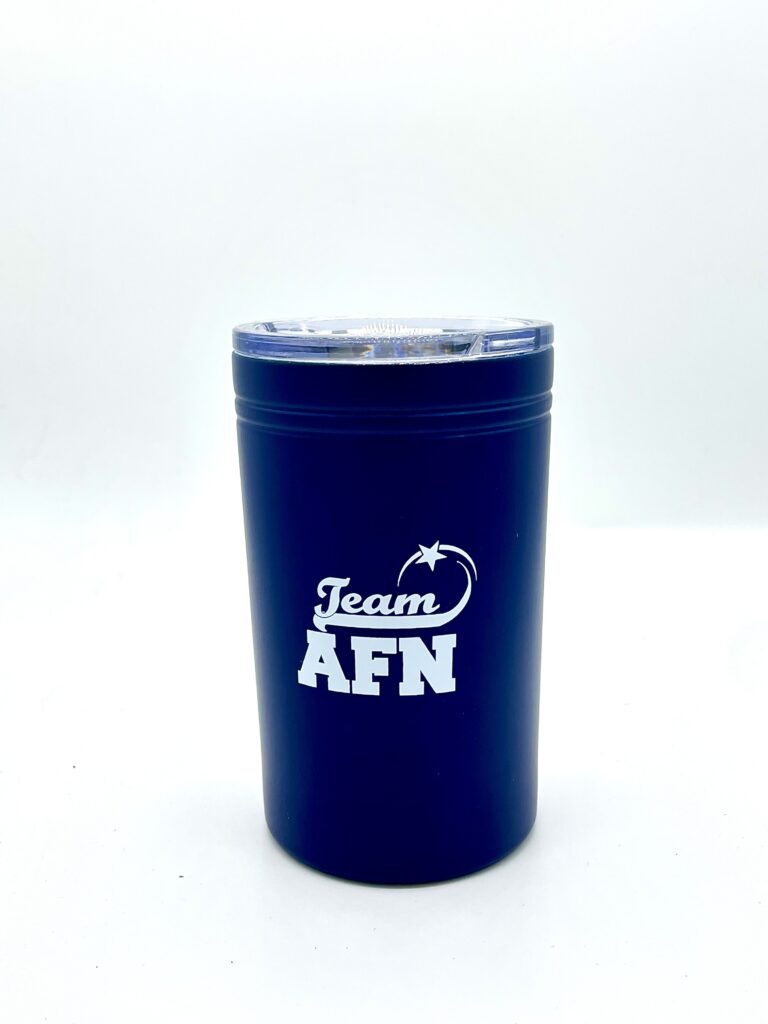 Travel Mug - Blue with Team AFN logo